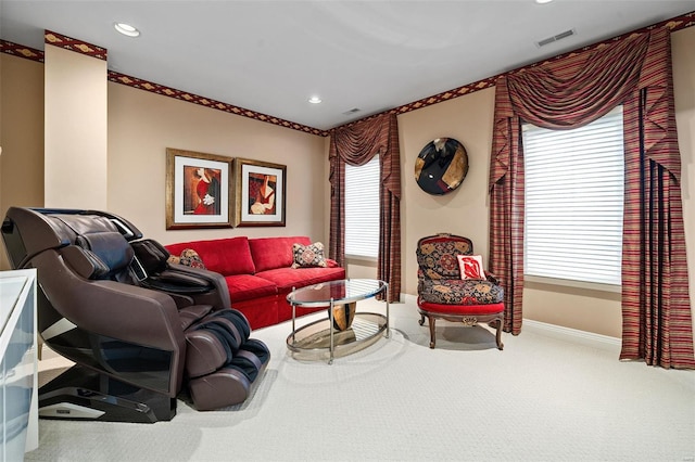 view of carpeted living room