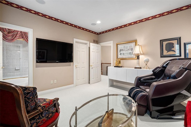 view of carpeted living room