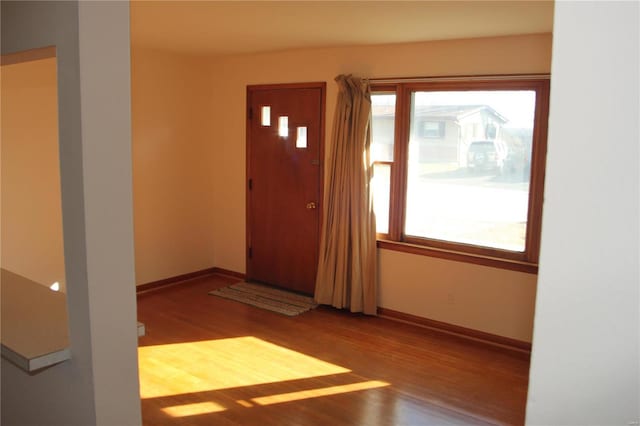 entrance foyer featuring light wood-type flooring