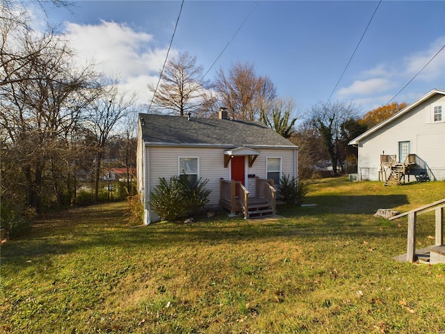 exterior space with a front lawn