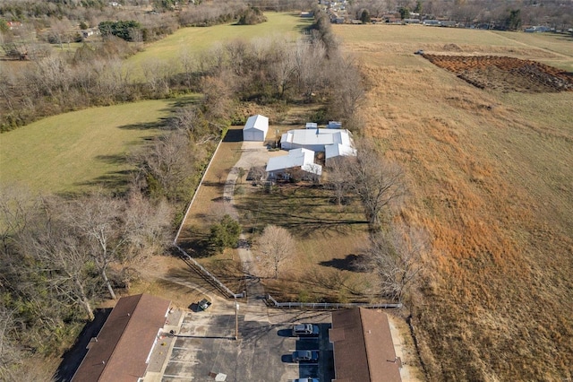 bird's eye view featuring a rural view