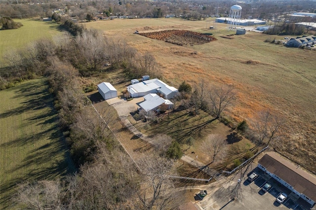 aerial view with a rural view