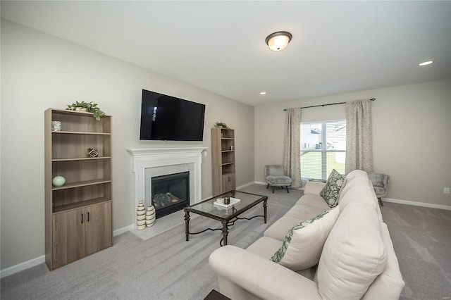 view of carpeted living room