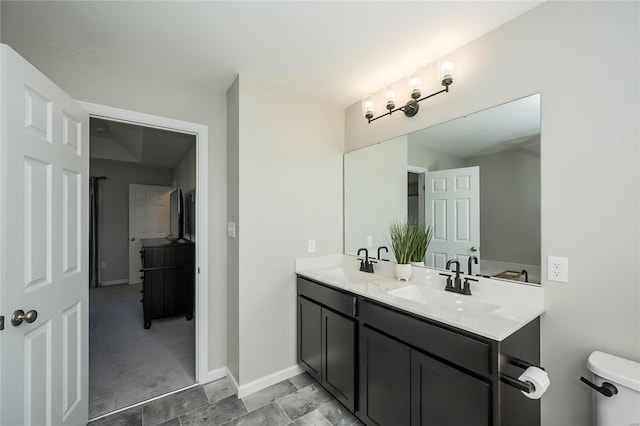 bathroom with vanity