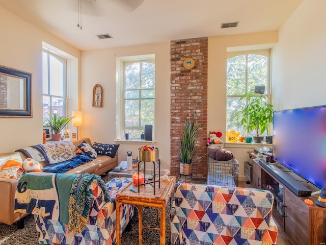 living room with a wealth of natural light