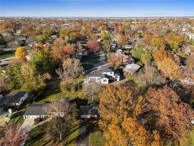 bird's eye view with a residential view