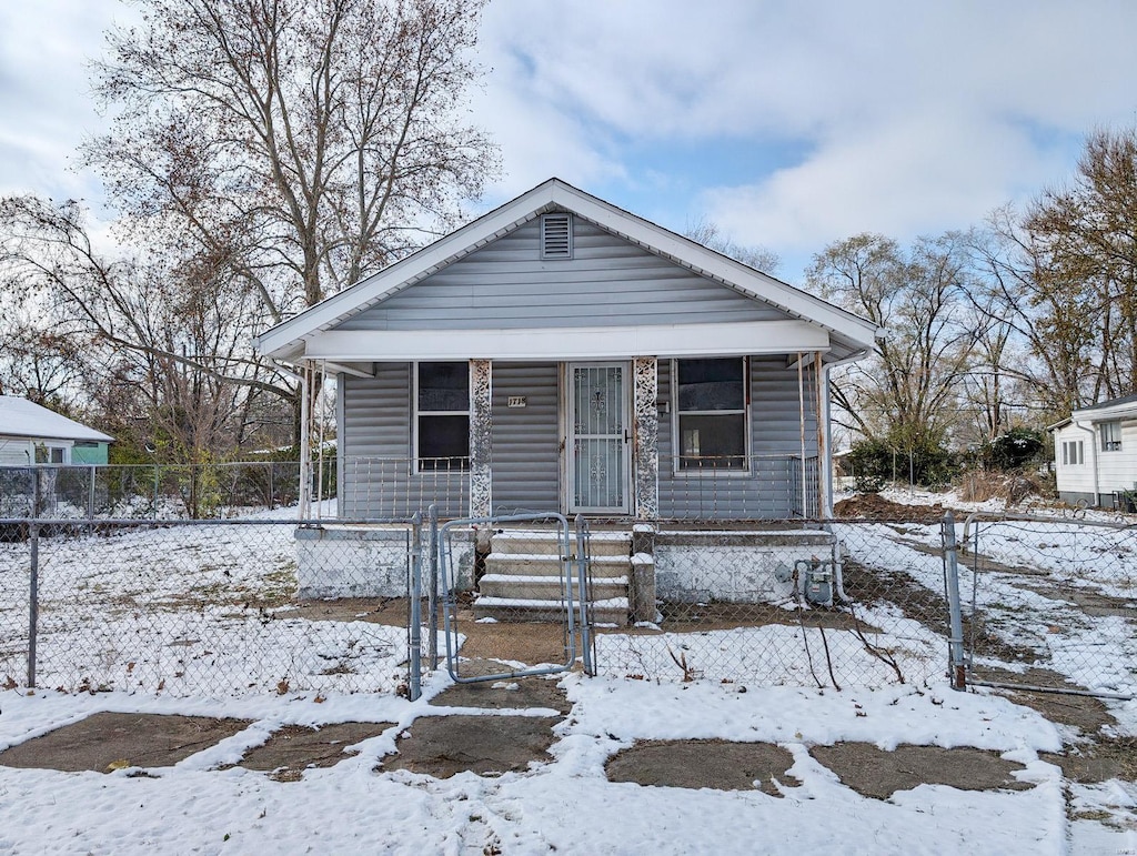 bungalow-style home featuring covered porch