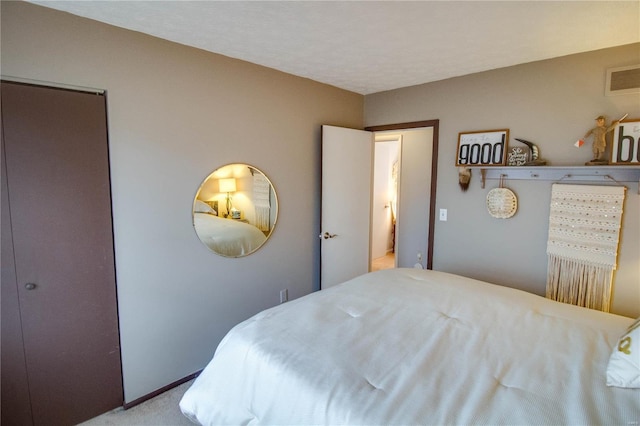 view of carpeted bedroom