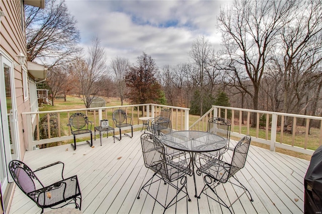 view of wooden terrace