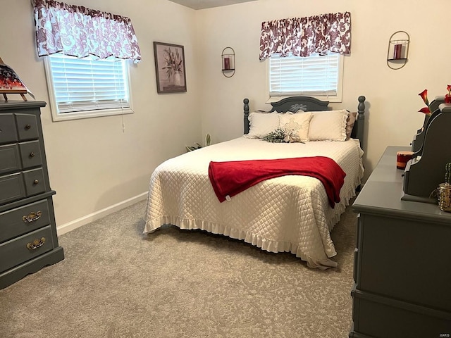 bedroom featuring carpet