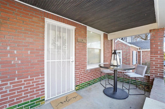 view of patio / terrace featuring covered porch