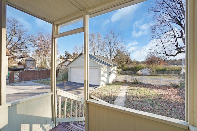 view of sunroom