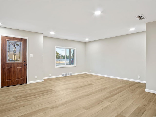 foyer featuring light hardwood / wood-style flooring