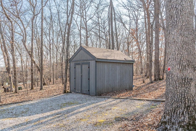 view of outdoor structure