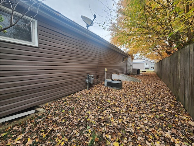 view of home's exterior featuring cooling unit