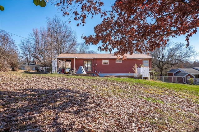 view of rear view of property