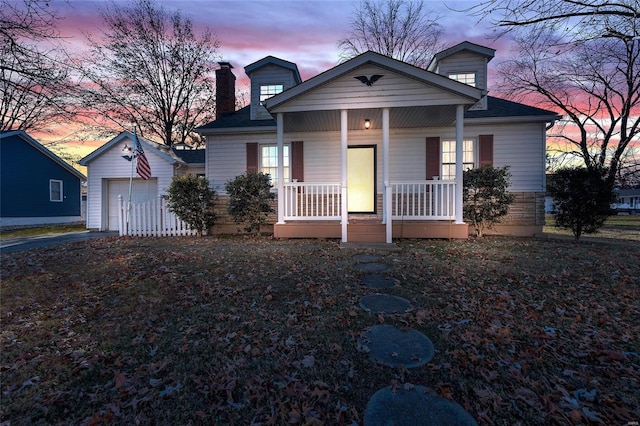 bungalow-style home with covered porch