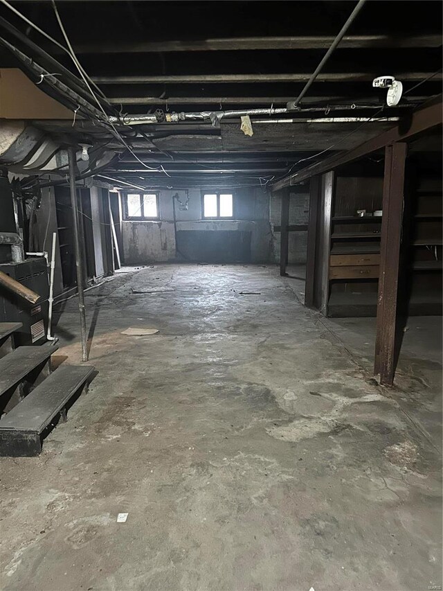 view of basement