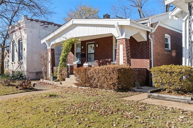 view of front of home with a porch