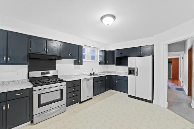 kitchen featuring stainless steel appliances and sink