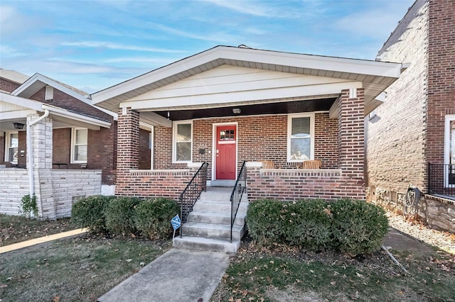 view of front of property with a porch