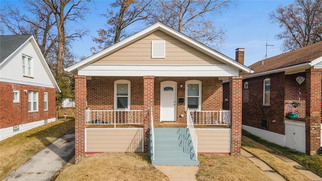 bungalow-style house with a porch