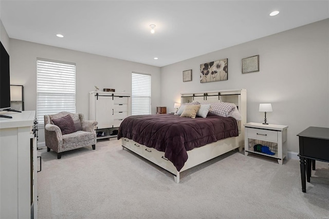 view of carpeted bedroom