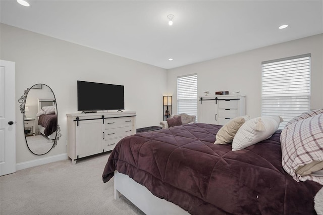 view of carpeted bedroom