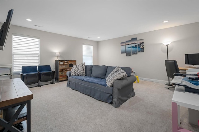 view of carpeted living room