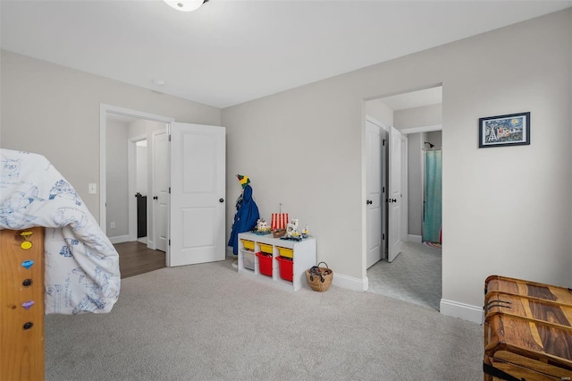 view of carpeted bedroom