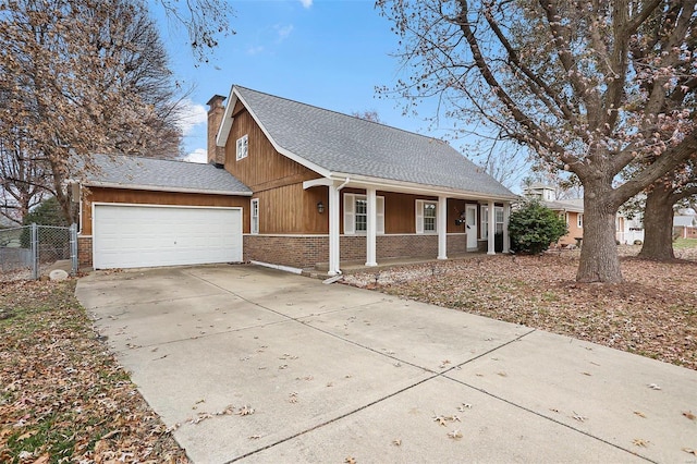 view of front of home featuring a garage