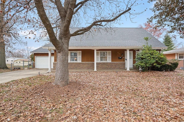 ranch-style house with a garage