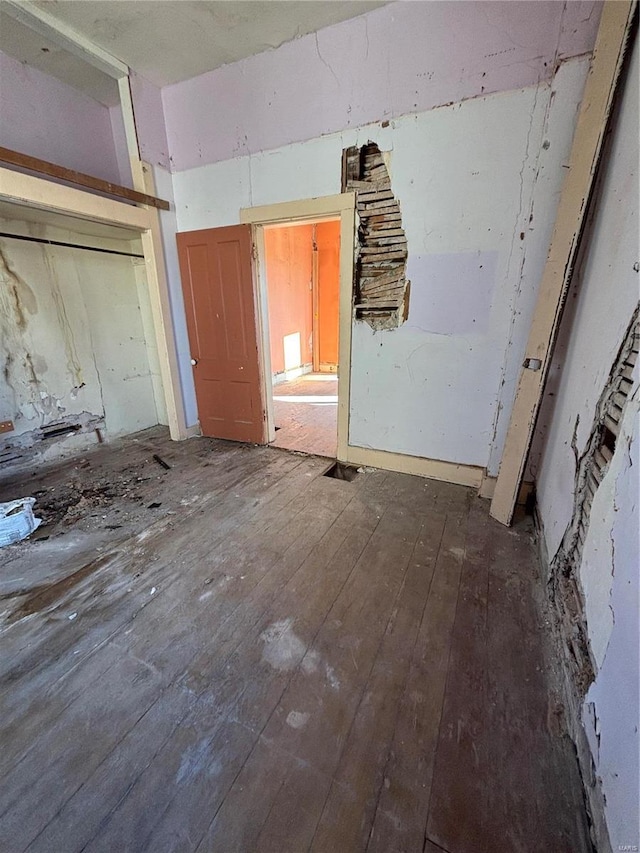 interior space featuring hardwood / wood-style floors