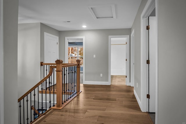 hall featuring hardwood / wood-style floors