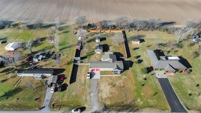 drone / aerial view with a rural view