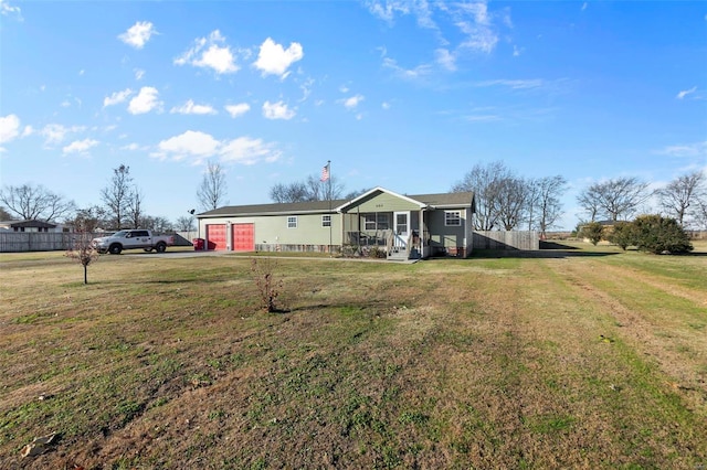 view of front of house with a front yard