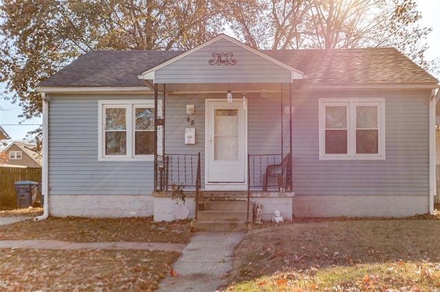 bungalow-style home featuring a porch