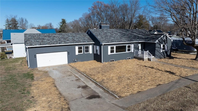 ranch-style home with a garage