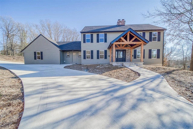 view of front of house with covered porch