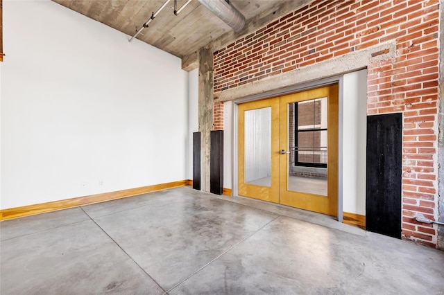 interior space featuring french doors