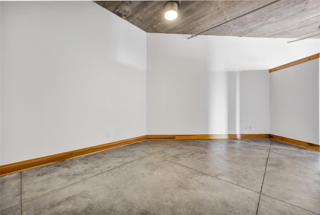 interior space featuring concrete floors