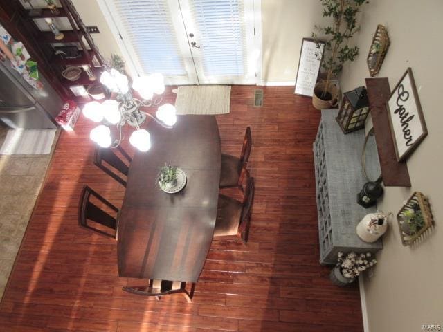 dining room featuring dark hardwood / wood-style floors