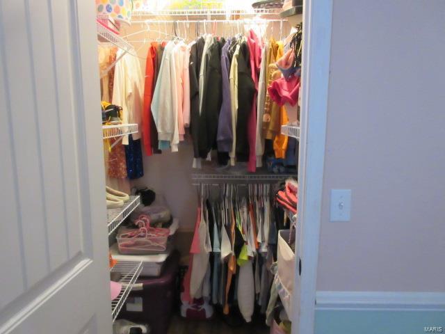 view of walk in closet