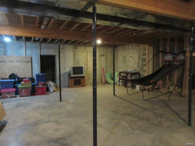 view of basement