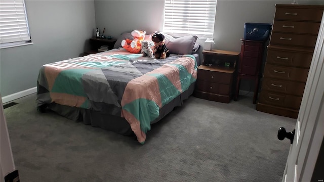 view of carpeted bedroom