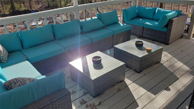 deck featuring an outdoor hangout area