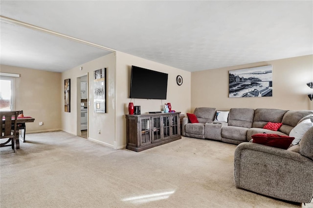 view of carpeted living room