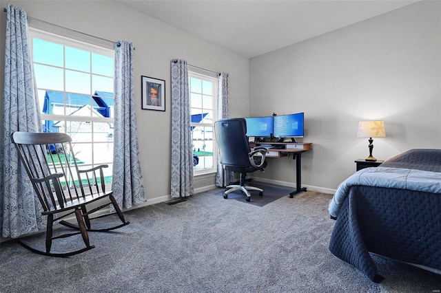 view of carpeted bedroom