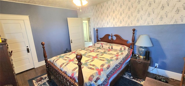 bedroom featuring wood-type flooring