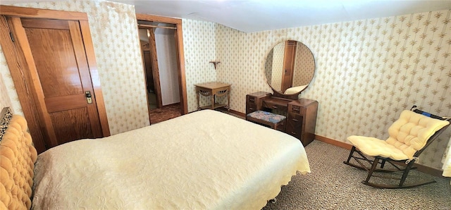 view of carpeted bedroom